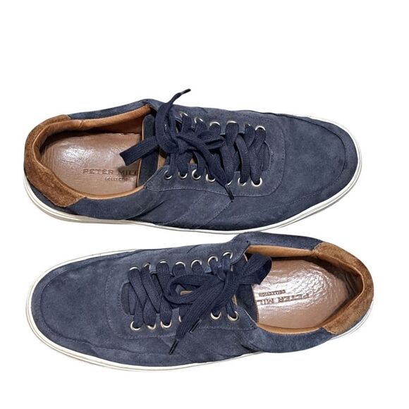 Peter Millar Vantage Men's Navy Suede Sneakers Lace Up Retro Size 10 - Picture 8 of 16